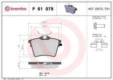 Bremsbelagsatz Hinten Lucas-System für Peugeot 407 6D Coupe 6C SW 6E ab 04->