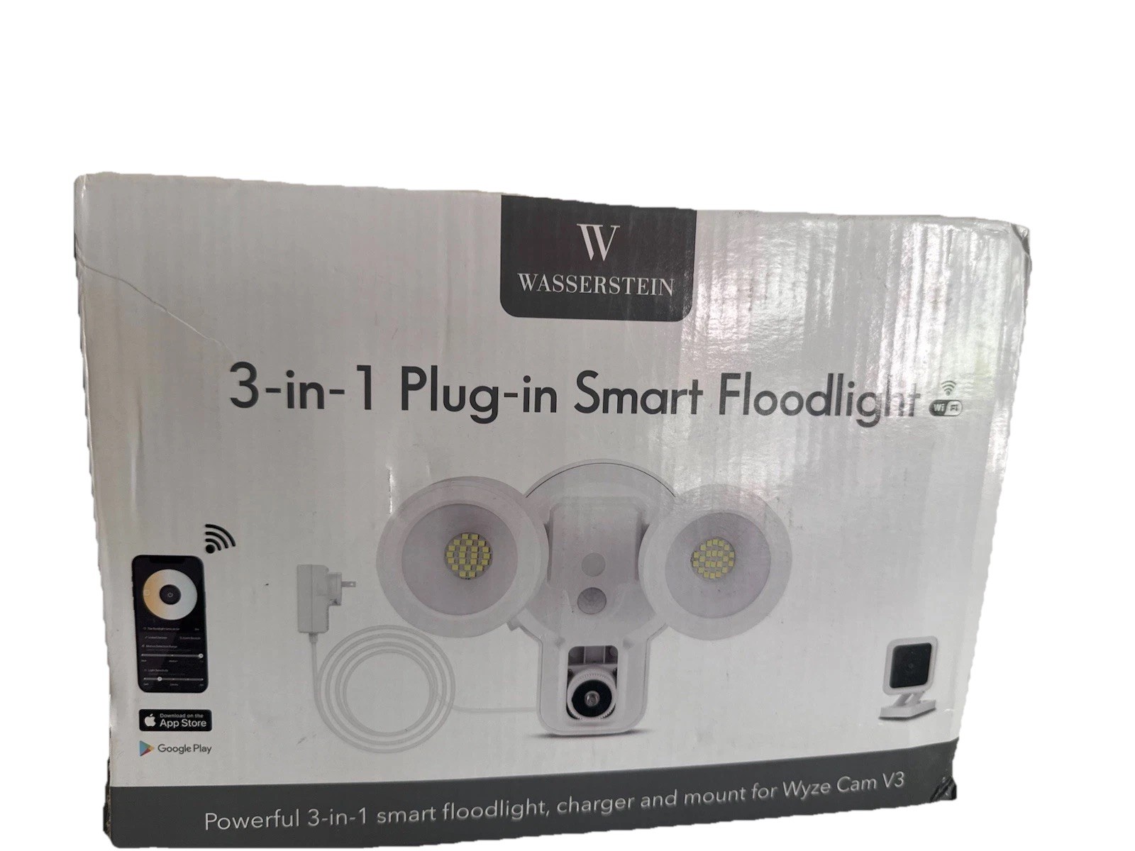 Wasserstein 3-in-1 Plug-In Smart Floodlight for Wyze Cam v3  new