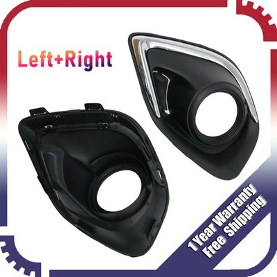 2pc set For 13-15 Outlander Sport front bumper side grille fog light bezel