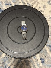 con video funzionante: orologio Seiko 7006 7119 uomo 1972 automatico 17J quadrante blu nitido