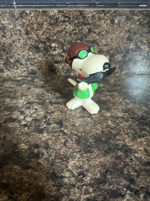 Snoopy Red Baron w Moustache Figurine 1965 United Feature Hong Kong Peanuts