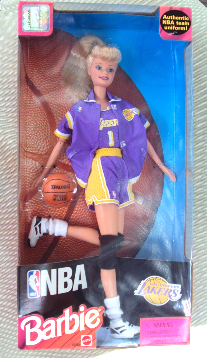 1998 Los Angeles Lakers BARBIE NBA Basketball #20704 MATTEL