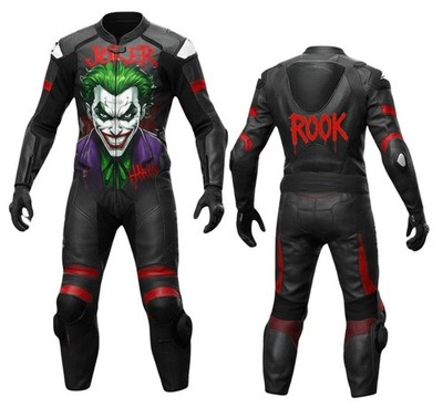 Joker Style Custom Men s Original Cowhide Leather Motorbike Suit