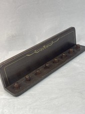Vintage Wood Thimble Display Rack Wall Shelf Holds 8 Thimbles