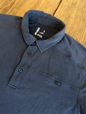 Arc'teryx Captive Polo Shirt Mens Large Navy Blue Outdoors Golf Short Sleeve