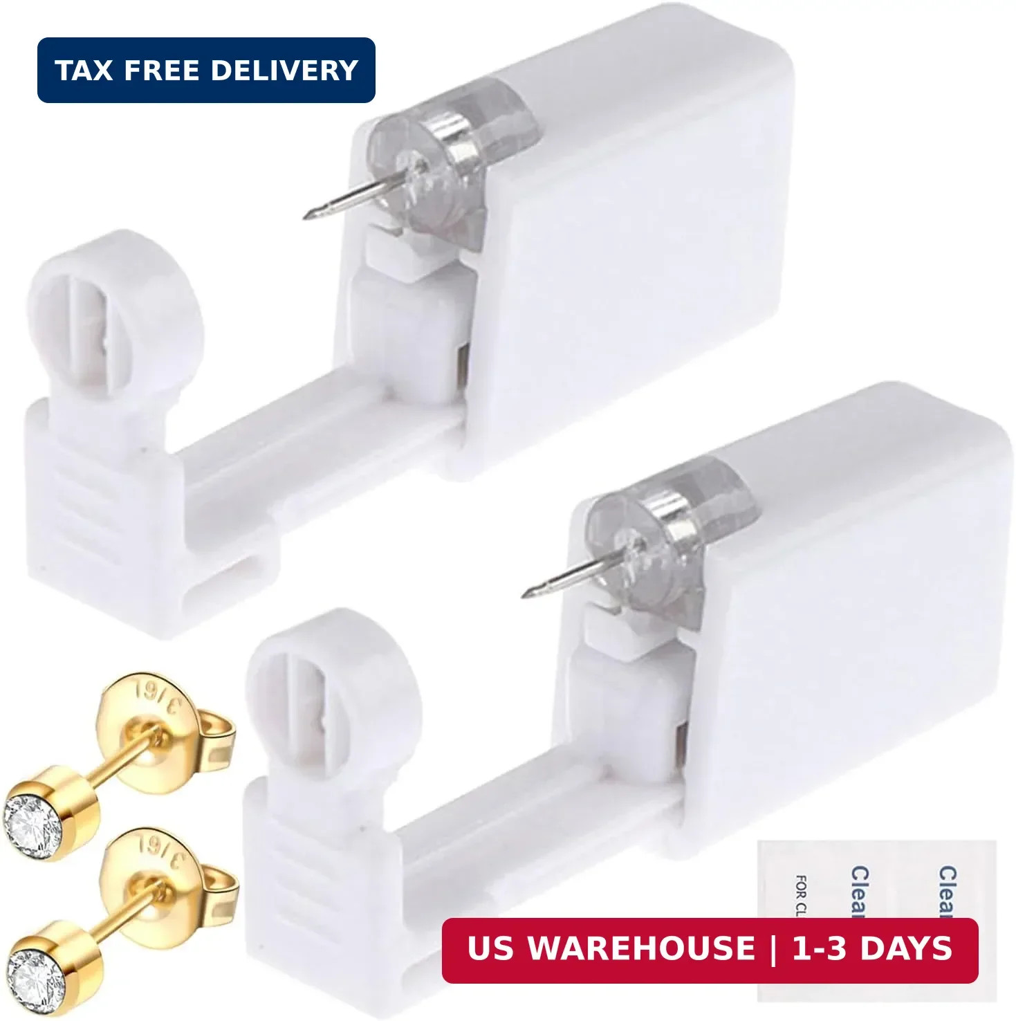 Ear Piercing Gun Kit 6Pcs Disposable Ear Piercing Kit Including 2Pcs Self Ear Pi