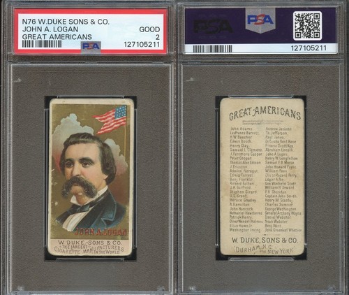 1888 N76 Duke #32 John A. Logan — PSA 2