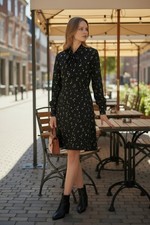 LOFT Womens lightweight dress flowy work dress church dress long sleeve dress