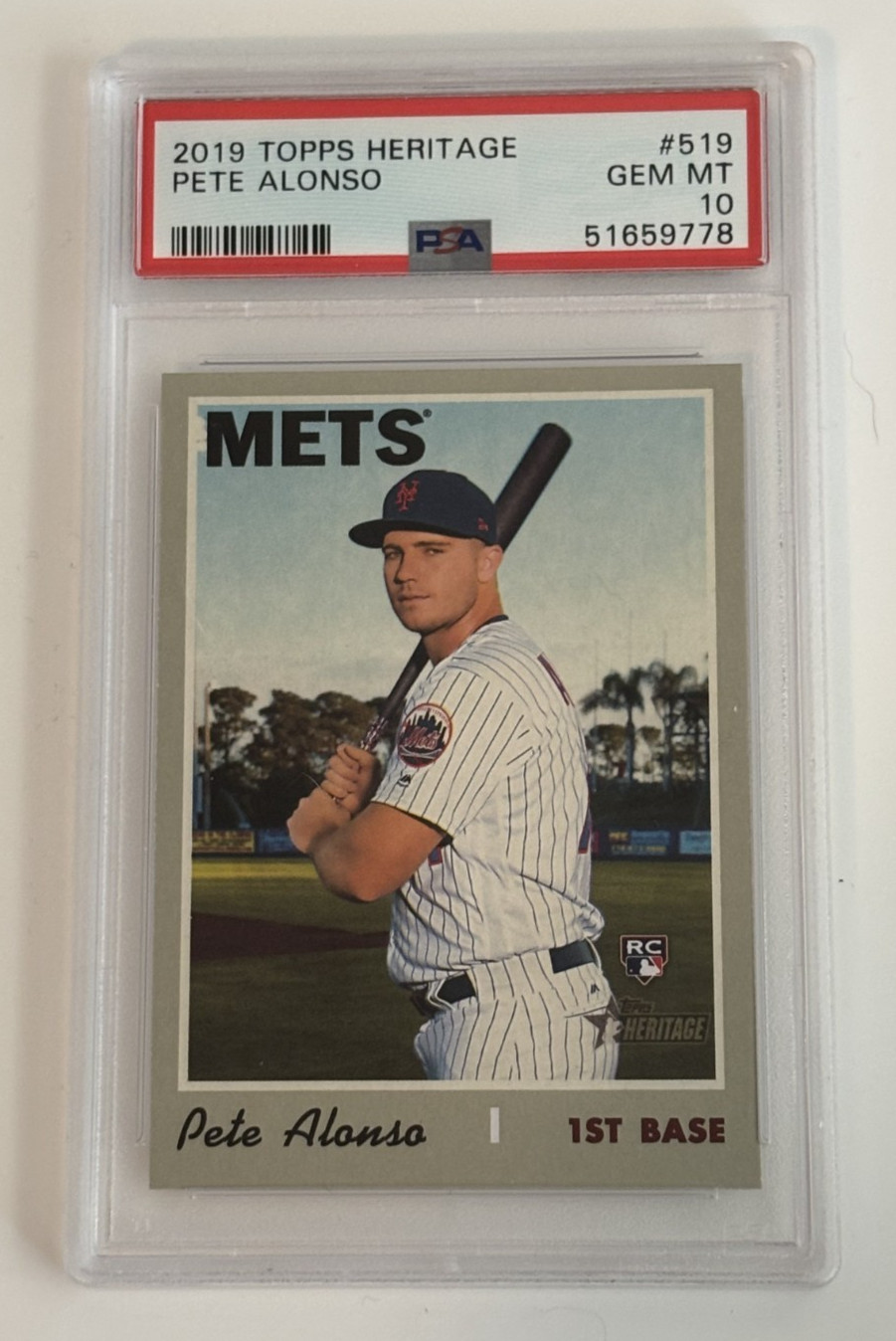 2019 Topps Heritage Pete Alonso PSA 10