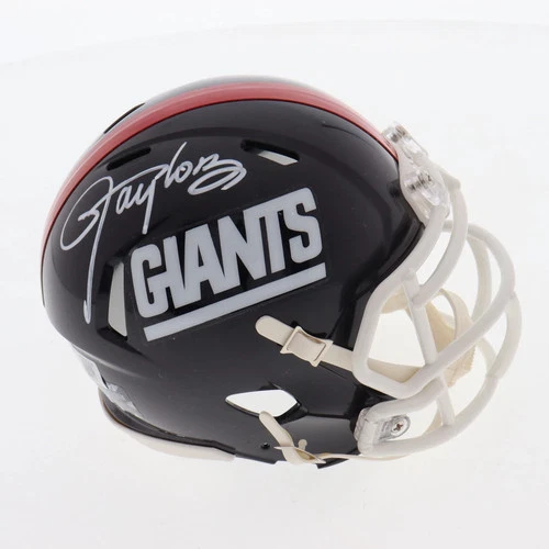 Lawrence Taylor Autographed Throwback Giants Speed Mini Helmet (Beckett)