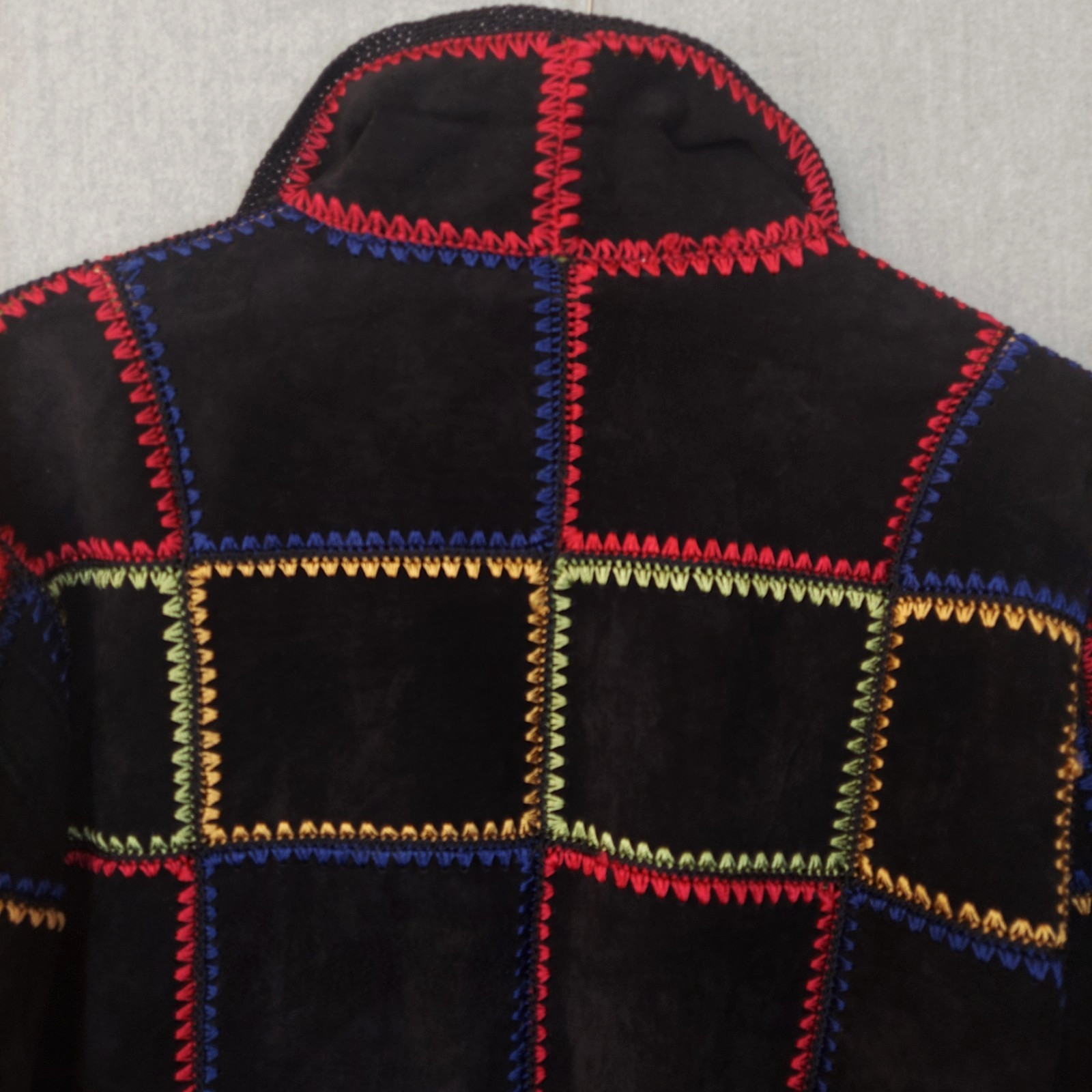 SMH Boutique Patchwork Boho Jacket Womens Suede E… - image 10