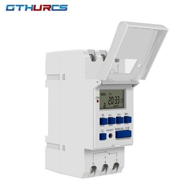 Digital LCD Programmable Weekly Timer  220V 30A Time Relay Switch Din Rail Mount