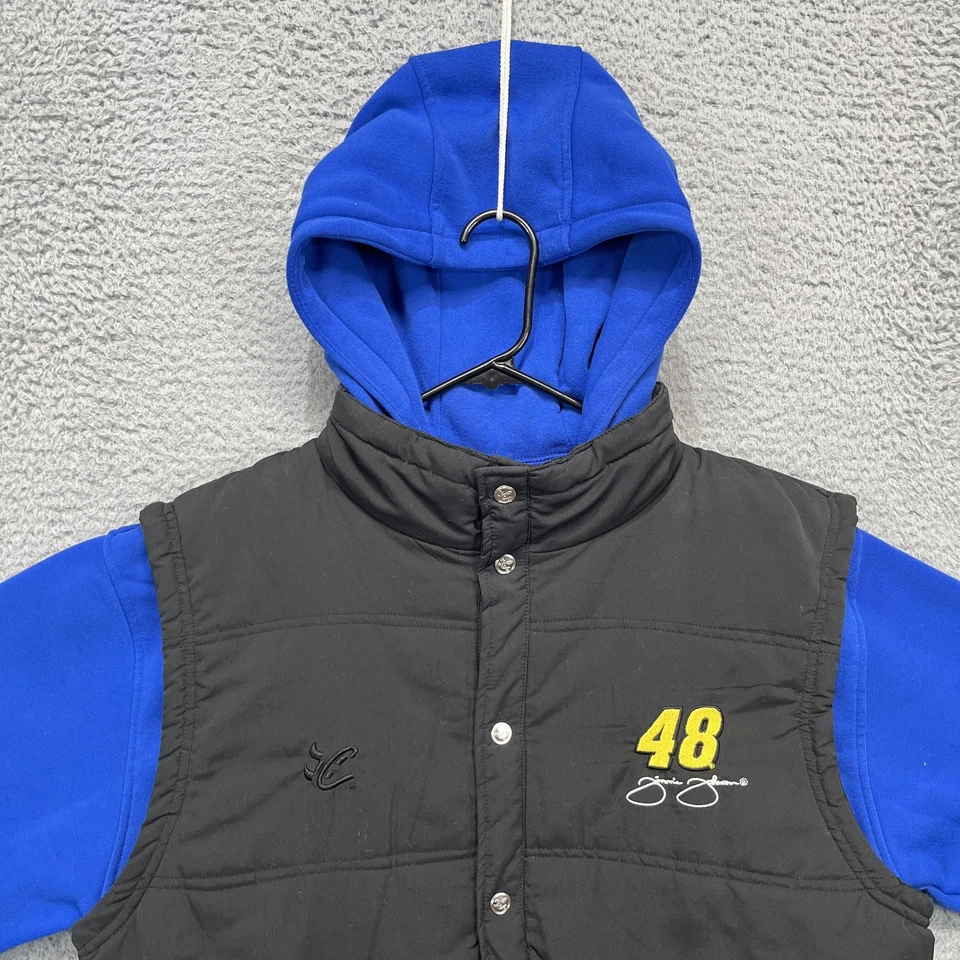 Team Lowe's Racing Jacket Mens Medium Blue Black NASCAR Racing Jimmie Johnson 48 - Image 2 of 4