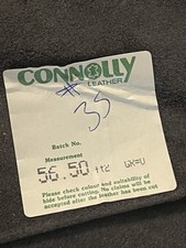 Authentic Connolly Leather Hides - Vtg Rolls Royce  Jaguar Black -  Smooth