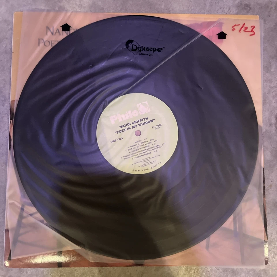 NANCI GRIFFITH "Poet In My Window" LP 1985  Philo ‎– PH-1098 - Image 3 of 4
