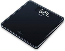 Beurer GS400 Signature Line Glass Bathroom Scale - Black | Larger Standing Area 