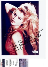 Beautiful Brigitte Bardot  Autographed 8x0 color posed PHOTO  JSA Certified