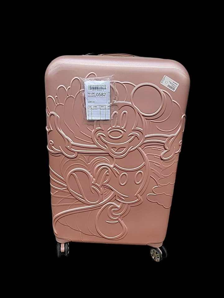 FUL 29" Disney Mickey Mouse Pink Luggage Carry On Spinner Suitcase NWT CRACKED! - Image 2 of 4