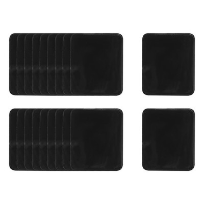 20 Pcs Rectangle Anti-Slip Mat, 2.56'' x 2.95'' Phone Grip Pad, Black