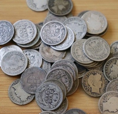 Barber Dime - 90% Silver, Choose How Many!