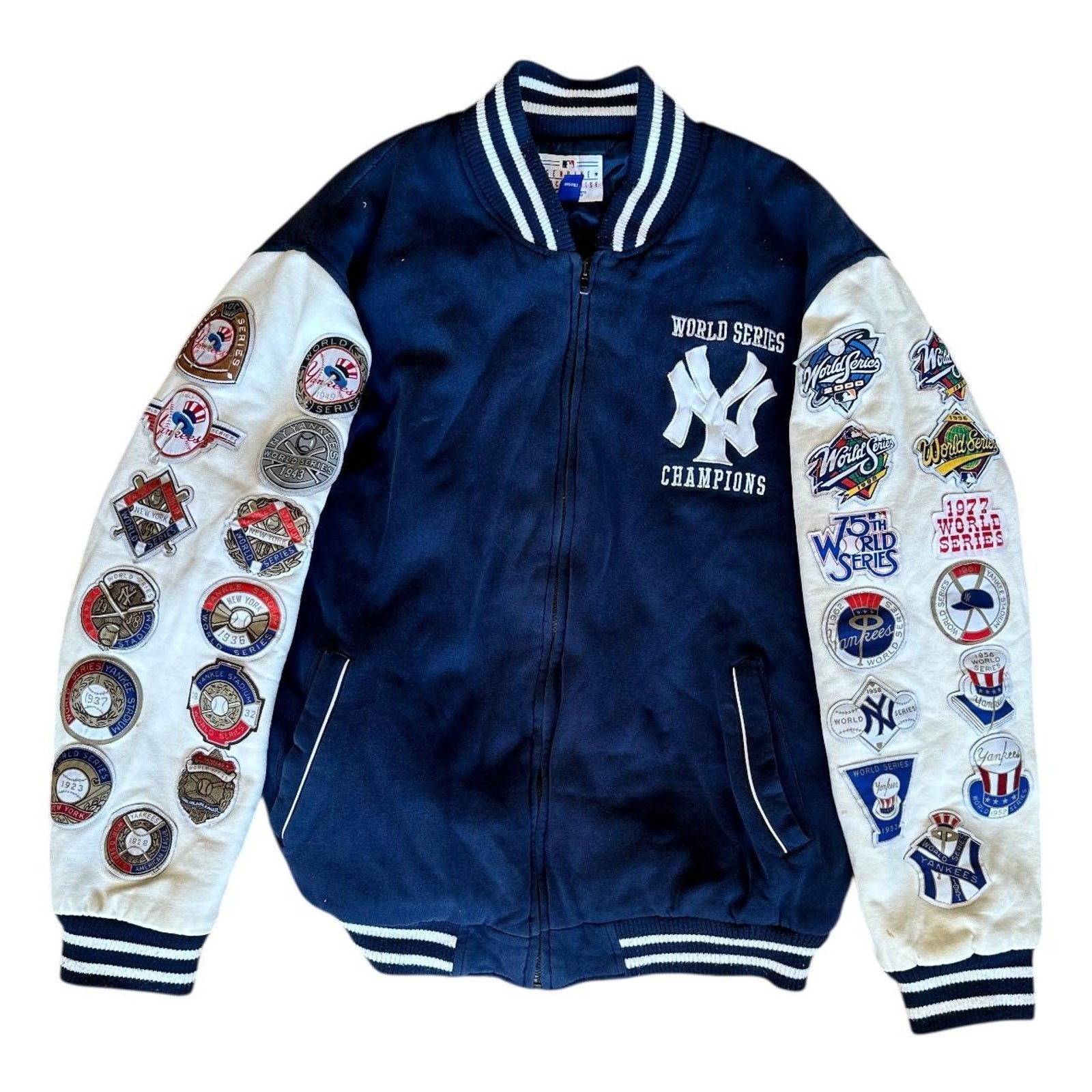 Vintage MLB Genuine New York Yankees World Series Varsity Jacket Size XL