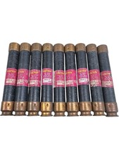 Fusetron FRS-R-10, 10A 600V Dual Element Time Delay Fuses LOT OF 9  SALE 