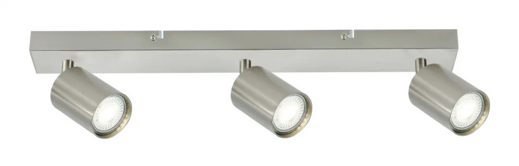 Spot Light Silver Siena 3 Bar Satin Nickel GU10 Integral ILDIA027