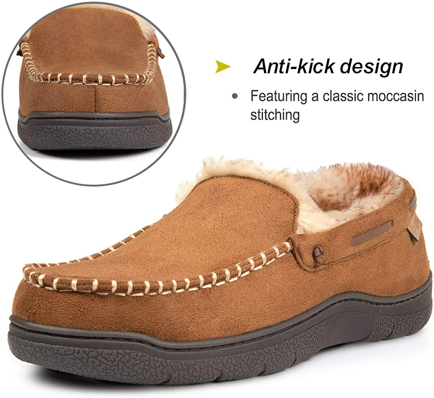 Zigzagger Men's Microsuede Moccasin 