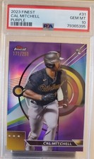 2023 Topps Finest Purple Refractor #/250 CAL MITCHELL PSA 10 Rookie Card RC SP