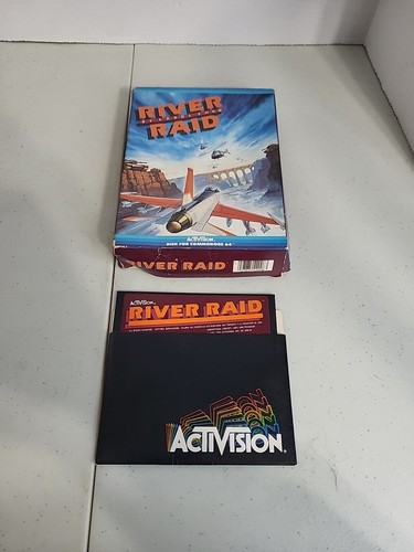 River Raid Commodore 64 Game Activision Disk Version In Box No Manual Very Rare!