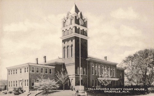 Tallapoosa County Court House Dadeville Alabama AL C1940 Postcard EBay