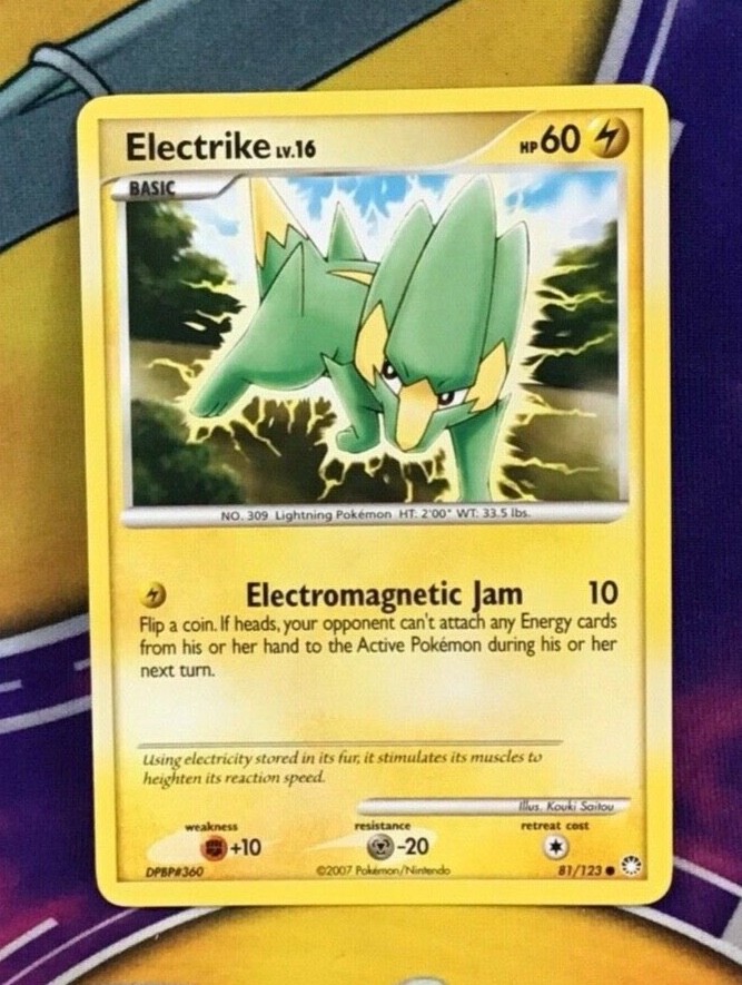 Electrike - 81/123 - Common (Diamond & Pearl) Pokemon TCG card 2007