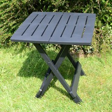 "BARI" RESIN FOLDING OCCASIONAL TABLE by TRABELLA in ANTHRACITE, TB-571