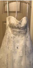 Oleg Cassini CPK437 Tea Length Lace Wedding Dress 10