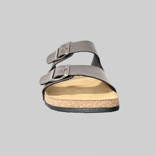 Sandali Ciabatte Uomo Mare Pelle Tipo Birkenstock Made in Italy Nero Bianco Moro - Imagen 12 de 13