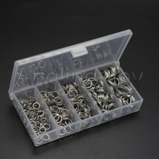 200pcs/kit Stainless Steel Split Rings Flat Loop Circle Hard Bait Lure Connector