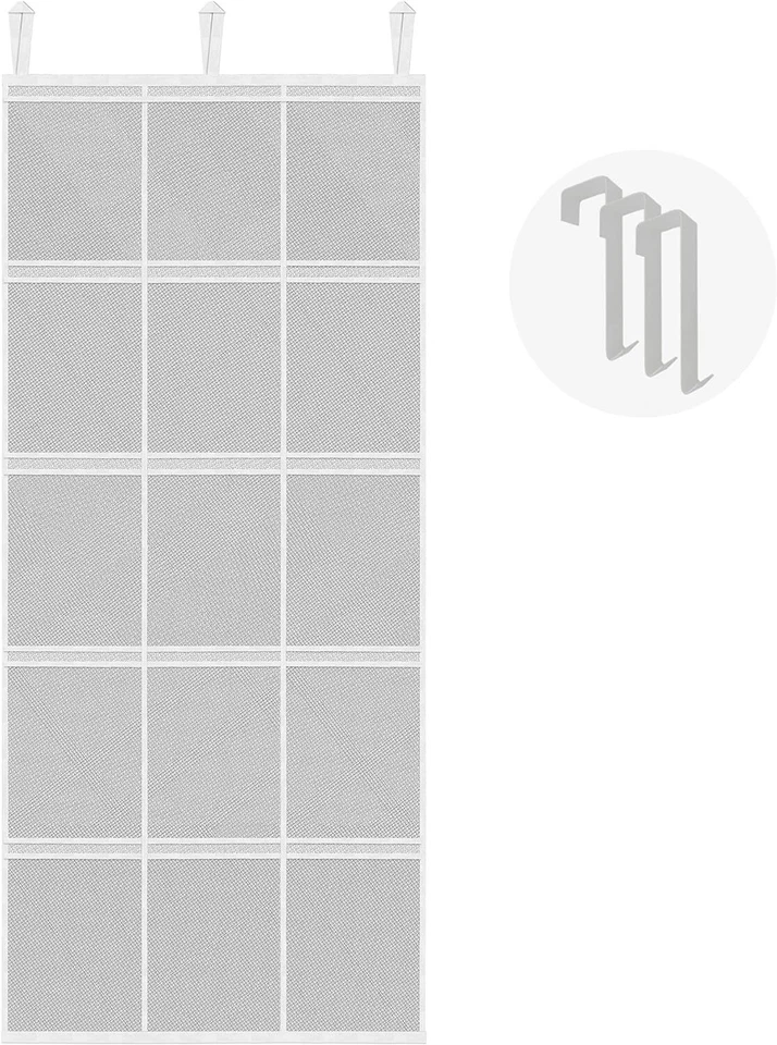 Organizador colgante de malla grande sobre puerta 15 bolsillos cabina blanca Cruise On Foto 2 de 4