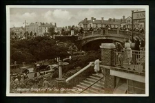 Great Britain UK real photo postcard RPPC WWII Glacton on Sea Venetian Beach