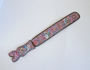Antique Chinese Canton enamel page turner