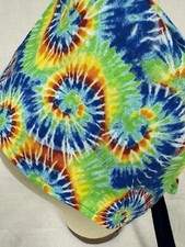 Men/Women Surgical Scrub Cap Lined Tie Dye Very Cool Cap Great Color 100 Cotton