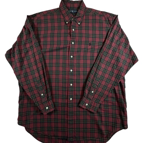 Polo Ralph Lauren Blake Button Down Shirt Men's XL Red Plaid Classic Preppy - Picture 4 of 6
