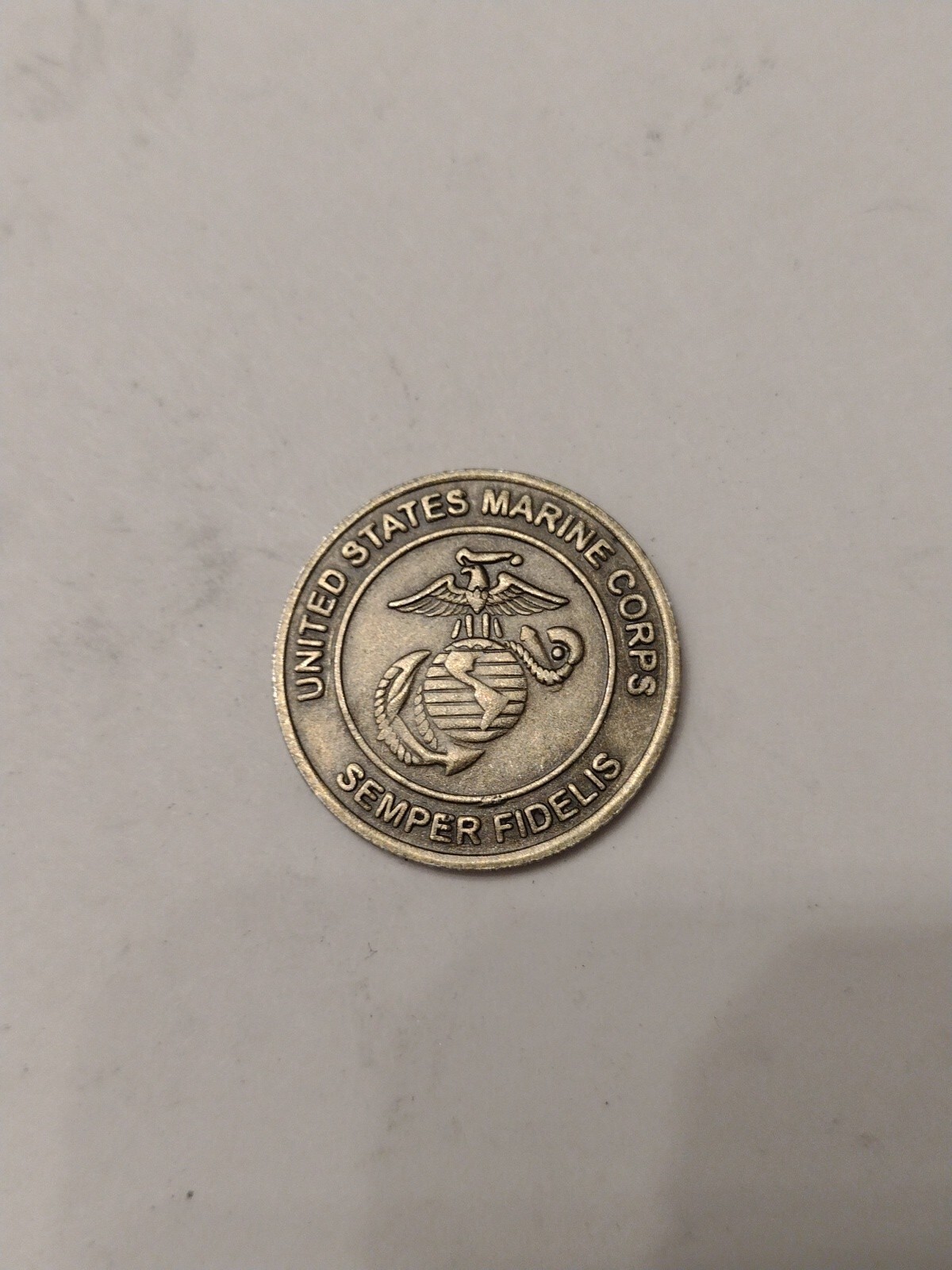 U.S. MARINE CORPS TOYS FOR TOTS TOKEN COIN BEAR IN UNIFORM 2001 usmc