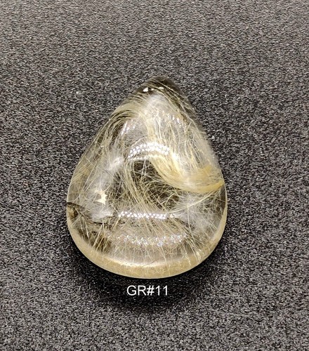 Natural Golden Routile Gemstone Cabochon Top Quality Rutile Pear Shape - Picture 7 of 8