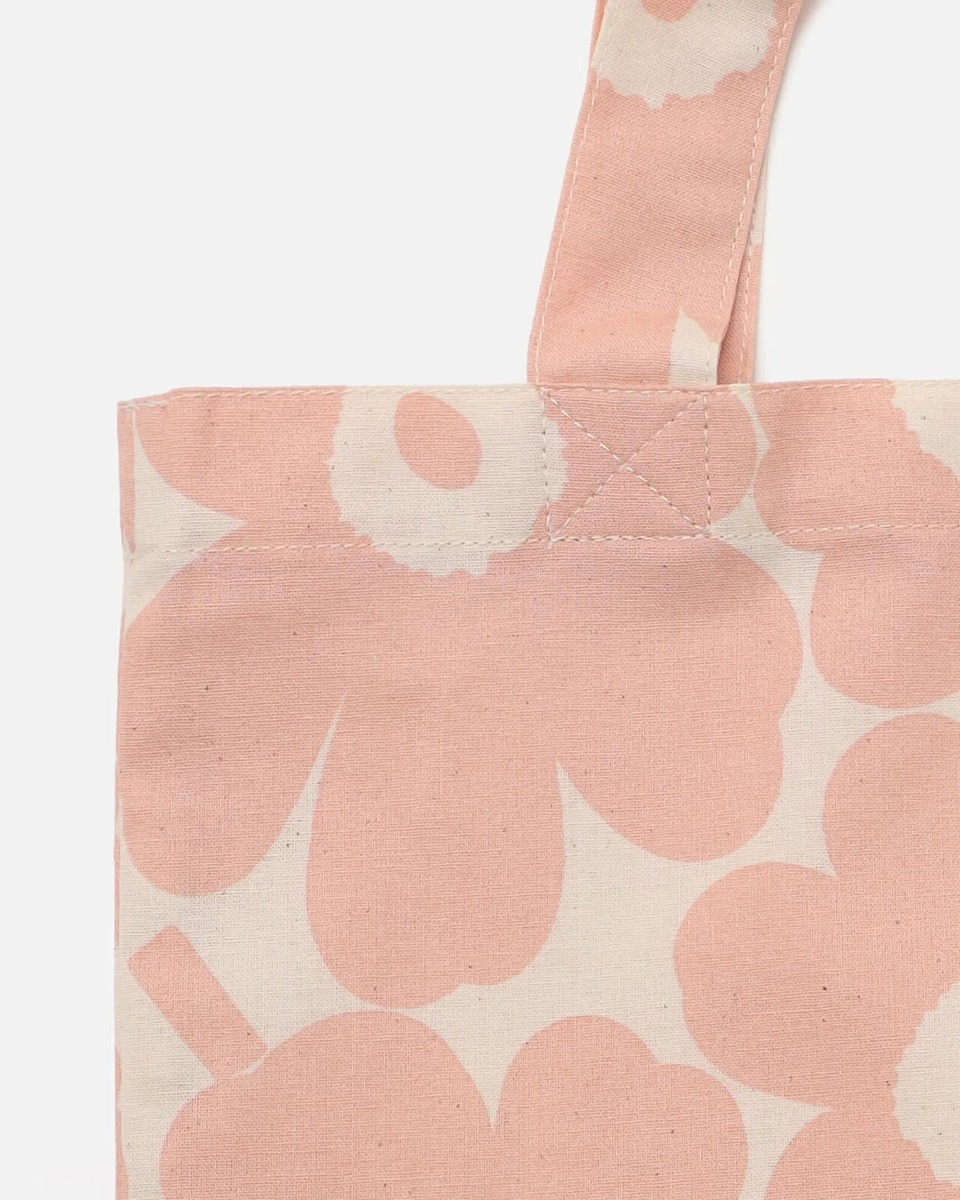 Marimekko Mini Unikko Fabric Tote Bag 33x32cm Peach x Cotton