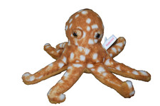 Aurora World Plush Octopus Flopsie Stuffed Animal Brown White Spotted Toy