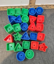 Vintage Fisher Price Shape Sorter Baby Blocks - 27 Replacements