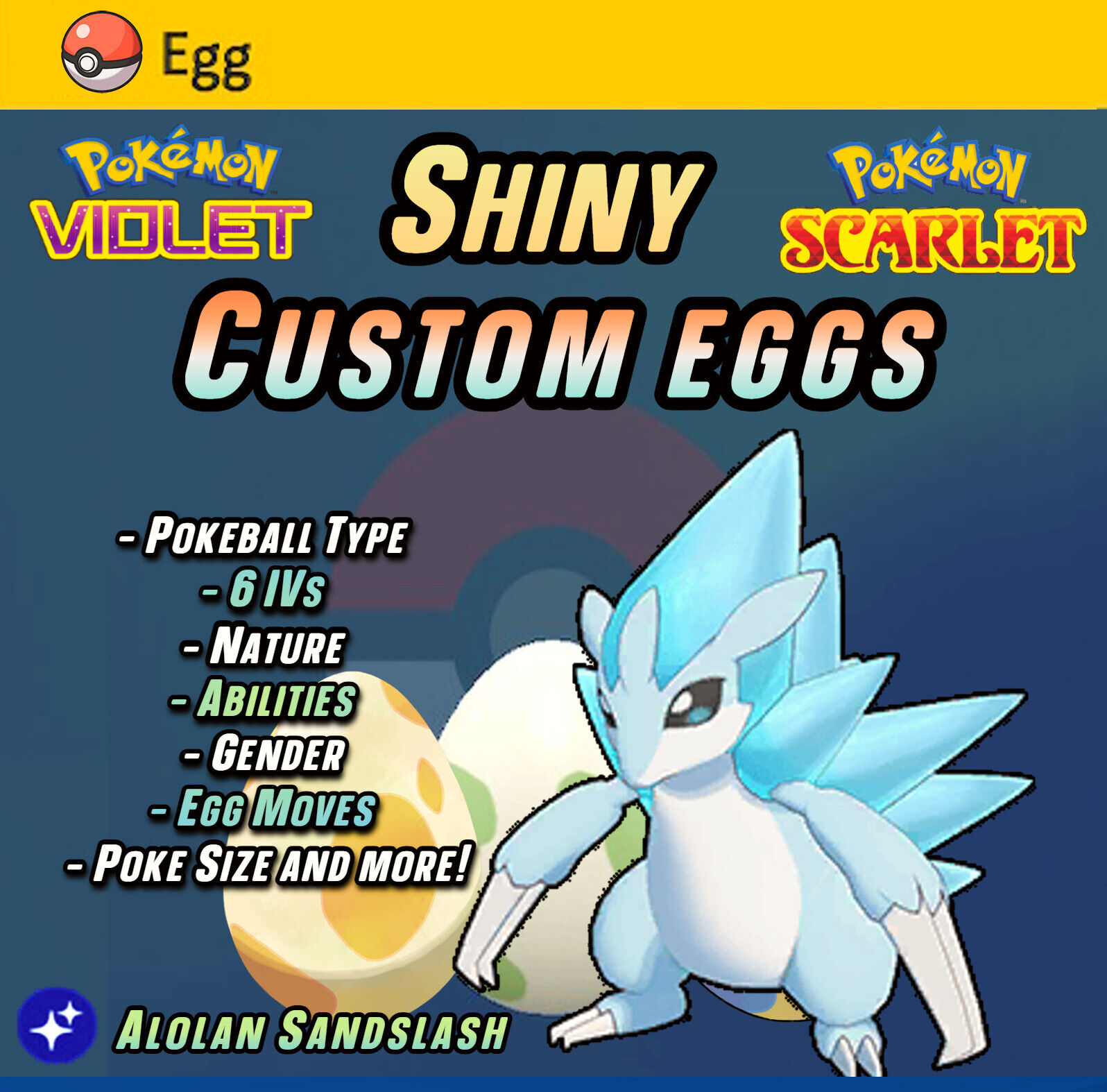 🌟Exclusives Pokemon Scarlet and Violet - 6iv Shiny and Free