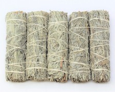 Blue Sage Smudge Stick: 5 Wand Pack  Herb, House Cleansing Negativity Removal 