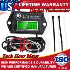 Go Kart Digital Tachometer Hour Meter w/ Max RPM Recall 2Stroke & 4Stroke Engine