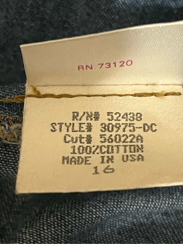 Corbata corsé Fredricks of Hollywood 100 % algodón vintage años 80-90 denim manga 3/4 Foto 3 de 4